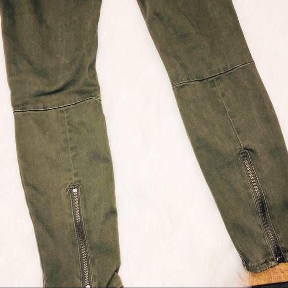 Gap sz 26 true skinny zippered Moto military pants - Picture 4 of 7